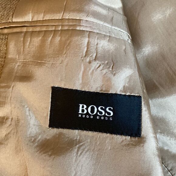 Hugo Boss for Saks Fifth Avenue Cashmere Blend Mens Light Brown Jacket. Size 38S - Picture 6 of 8